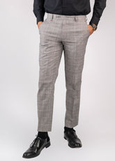 Formal Dress Grey Check Pants - The Axis Clothing